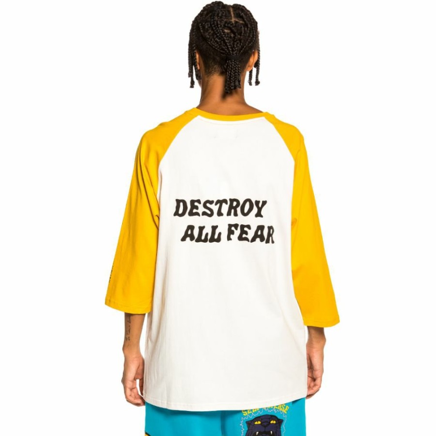 Grimey Tees | Camiseta Raglan Grimey "Destroy All Fear" - Yellow - Fall 21