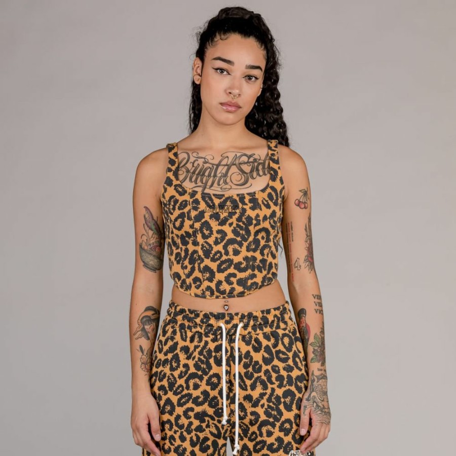 Grimey Tees & Tops | Grimey "Westbound" Girl Tank Top - Leopard - Fall 22