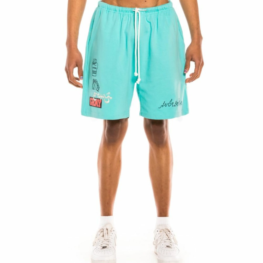 Grimey Shorts | Grimey "Day Dreamer" Sweatshorts - Blue - Spring 22