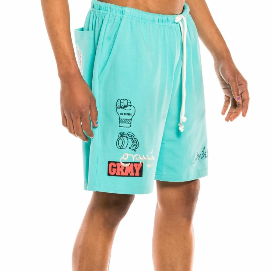 Grimey Shorts | Grimey "Day Dreamer" Sweatshorts - Blue - Spring 22