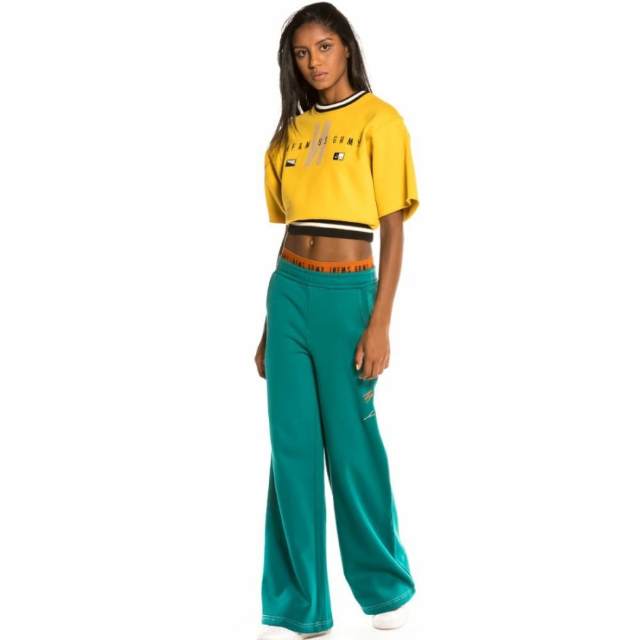 Grimey Tees & Tops | Grimey Nite Marauder Fleece Girl Crop Top Fw20 Mustard