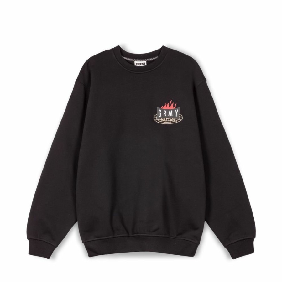 Grimey Organic | Sudadera Grimey Back At You Vintage Crewneck - Black - Fw23