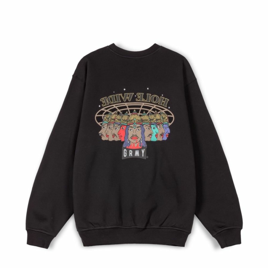 Grimey Organic | Sudadera Grimey Back At You Vintage Crewneck - Black - Fw23