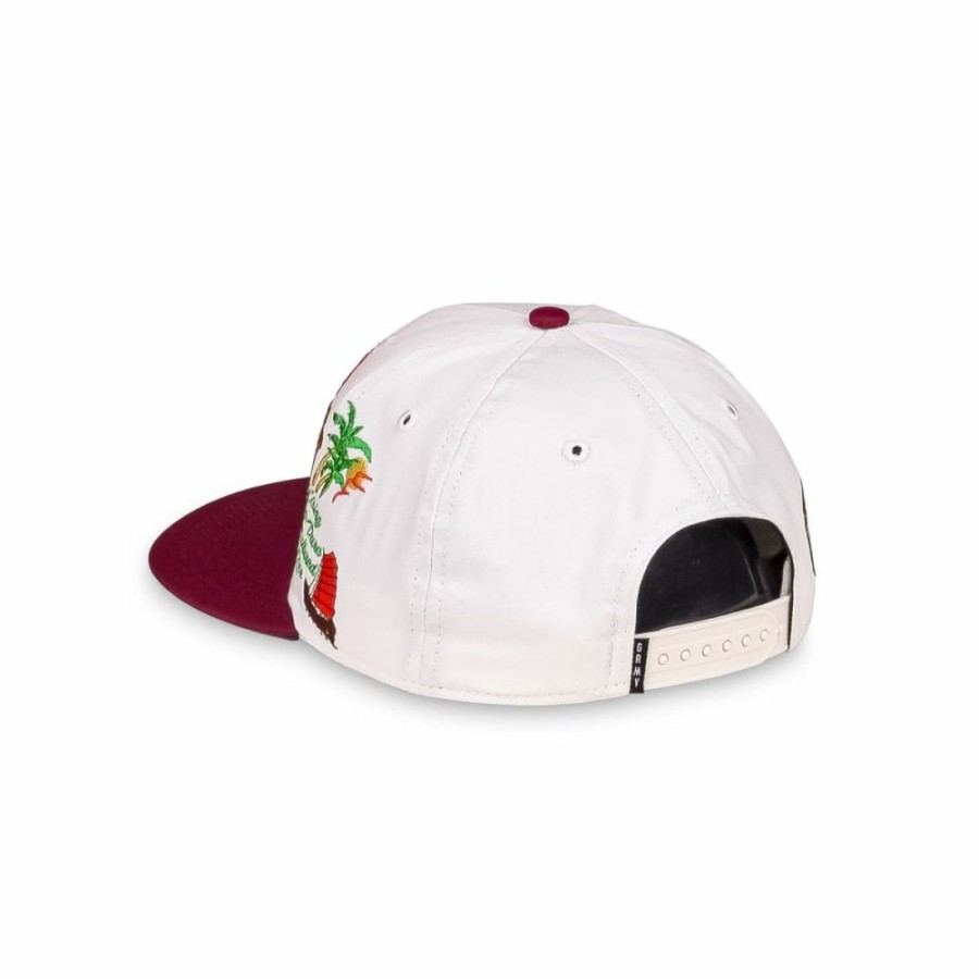 Grimey Head Wear | Grimey Viet Cong Beer Snapback Cap - White - Summer 23