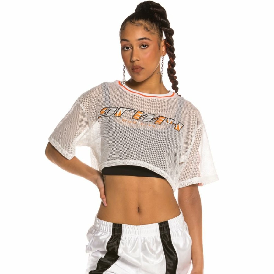 Grimey Tees & Tops | Grimey Chica Acknowledge Piping Crop Top Ss20 White