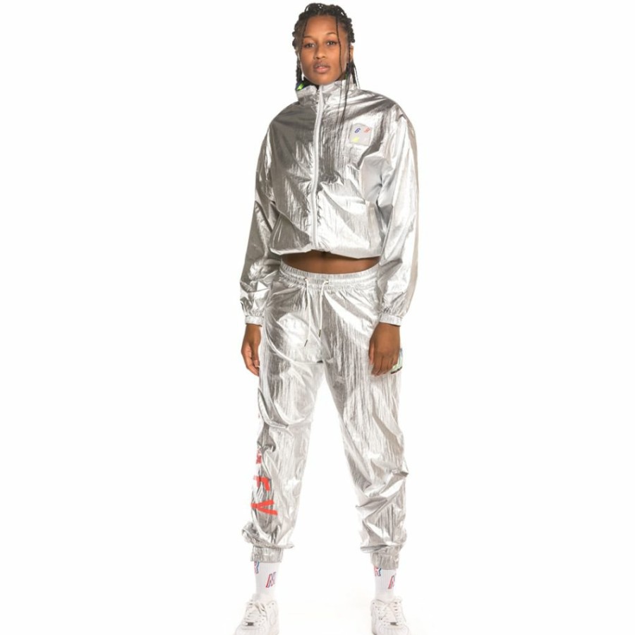 Grimey Women Outfits | Pack Grimey Pant + Track Jacket Planet Noire Girl Fw19 Silver