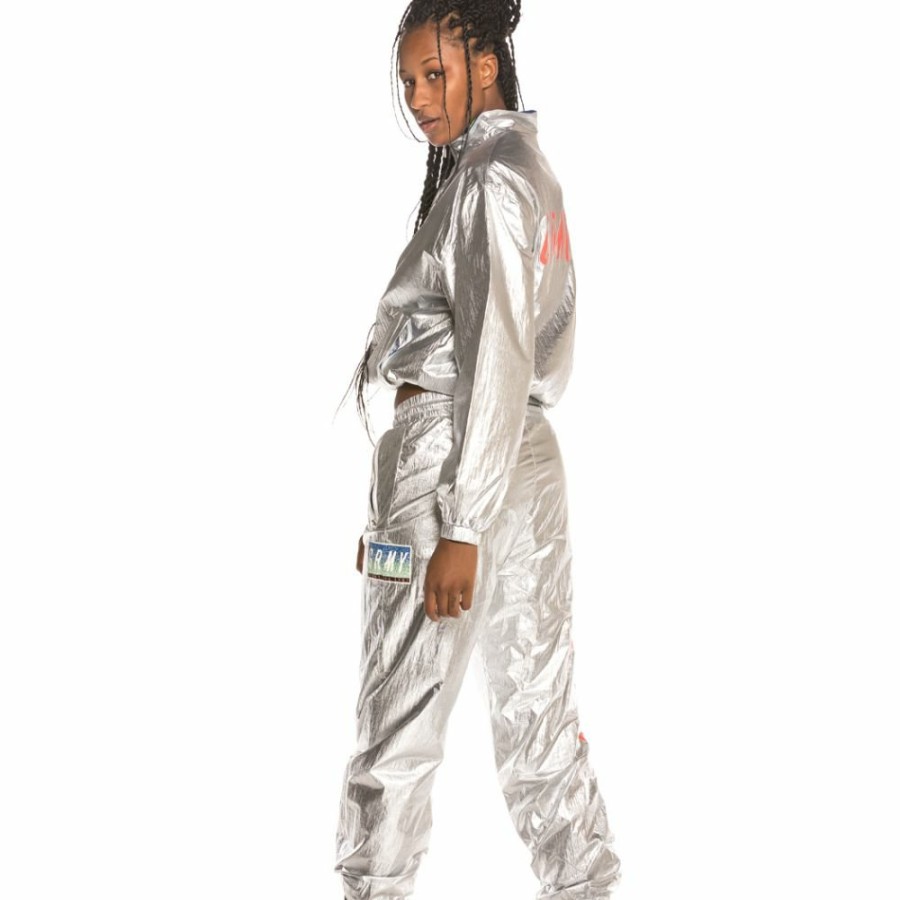 Grimey Women Outfits | Pack Grimey Pant + Track Jacket Planet Noire Girl Fw19 Silver