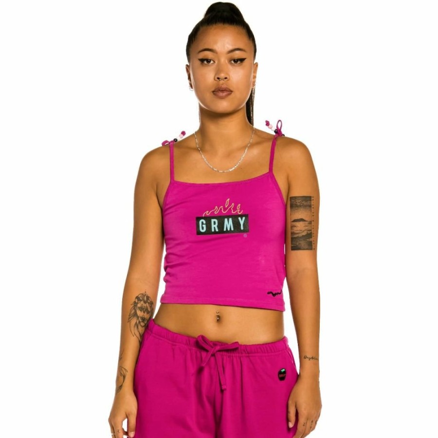 Grimey Tees & Tops | Grimey "Trespass" Girl Top - Fucshia - Summer 22