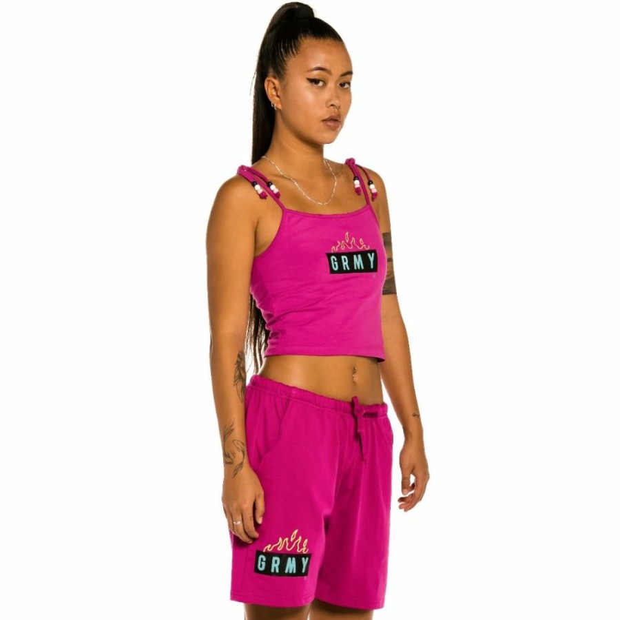 Grimey Tees & Tops | Grimey "Trespass" Girl Top - Fucshia - Summer 22