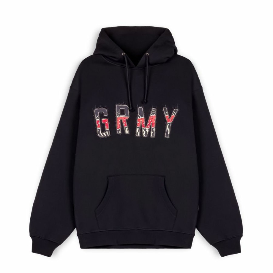 Grimey Sweatshirts | Sudadera Capucha Grimey The Toughest Black - Spring 23