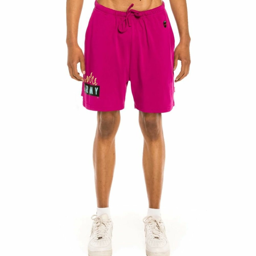 Grimey Shorts | Grimey "Trespass" Sweatshorts - Fucshia -Summer 22