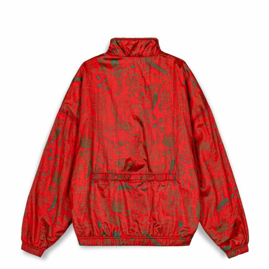 Grimey Jackets | Track Jacket Grimey The Toughest Satin Red - Spring 23