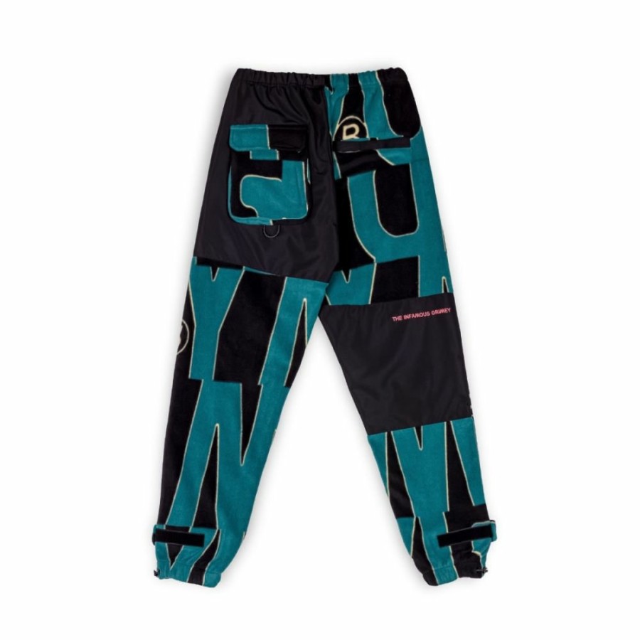 Grimey Pants | Pantalon Grimey Snow Fox All Over Print Polar Fleece - Blue - Winter L 22