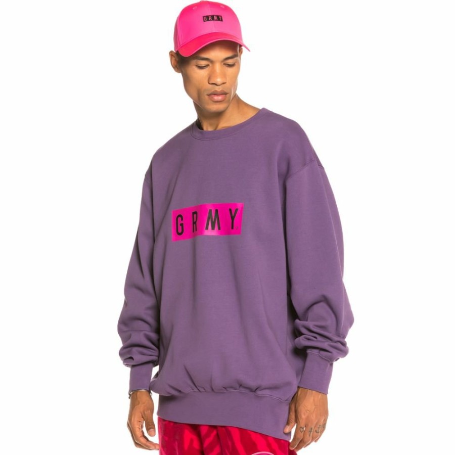 Grimey Sweatshirts | Sudadera Grimey Flying Saucer Crewneck Fw19 Purple