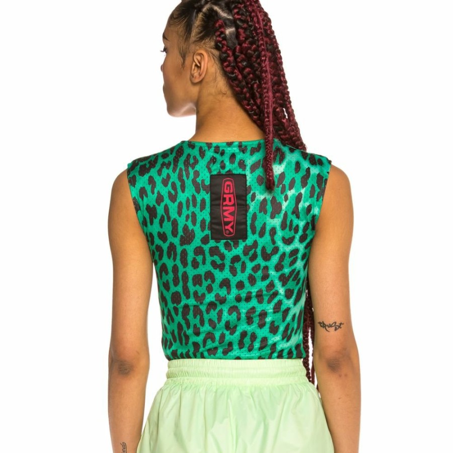 Grimey Tees & Tops | Grimey Yanga Girl Mesh Body Ss20 Green