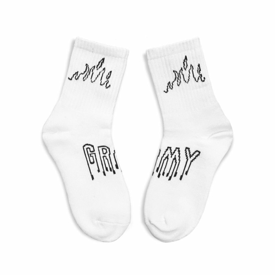 Grimey Socks | Grimey Back At You Regular Socks - White - Fw23