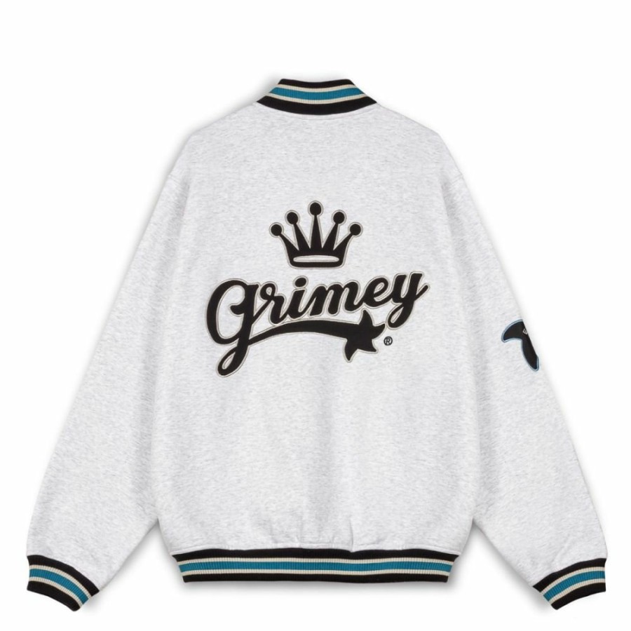 Grimey Sweatshirts | Sudadera Grimey Madrid Fleece Button Heavyweight - Sport Grey - Fw23