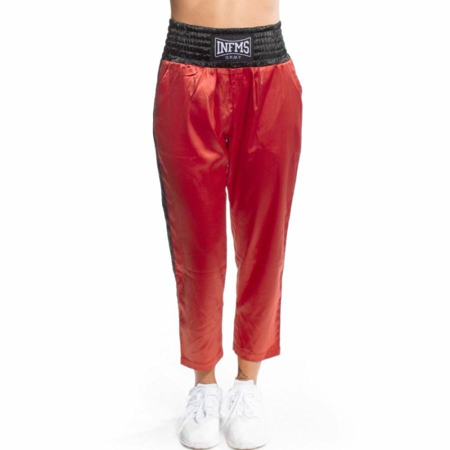 Grimey Pants & Leggins | Grimey The Gatekeeper Girl Satin Pant Fw17 Red Brick