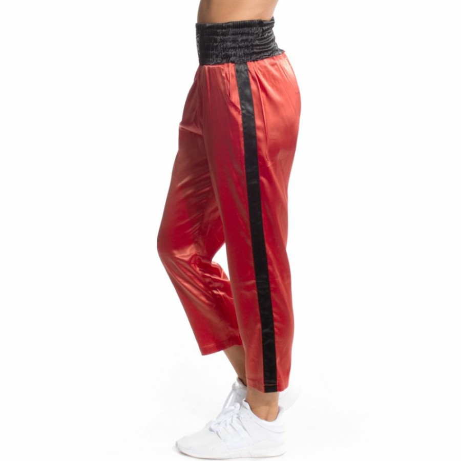 Grimey Pants & Leggins | Grimey The Gatekeeper Girl Satin Pant Fw17 Red Brick