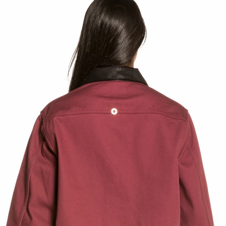 Grimey Sweatshirts | Grimey Call Of Yore Girl Coach Jacket Fw20 Wine