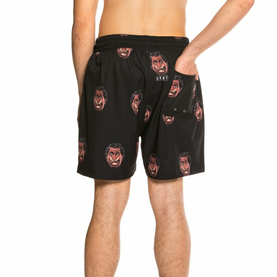 Grimey Swimwear | Grimey "Frenzy " All Over Print Swimming Short - Black - Summer 21