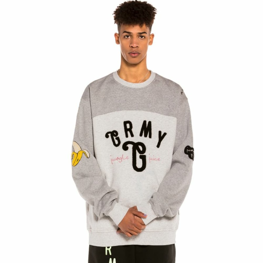 Grimey Sweatshirts | Sudadera Grimey "Jungle Punch" Bicolor Crewneck - Sport Grey - Spring 22