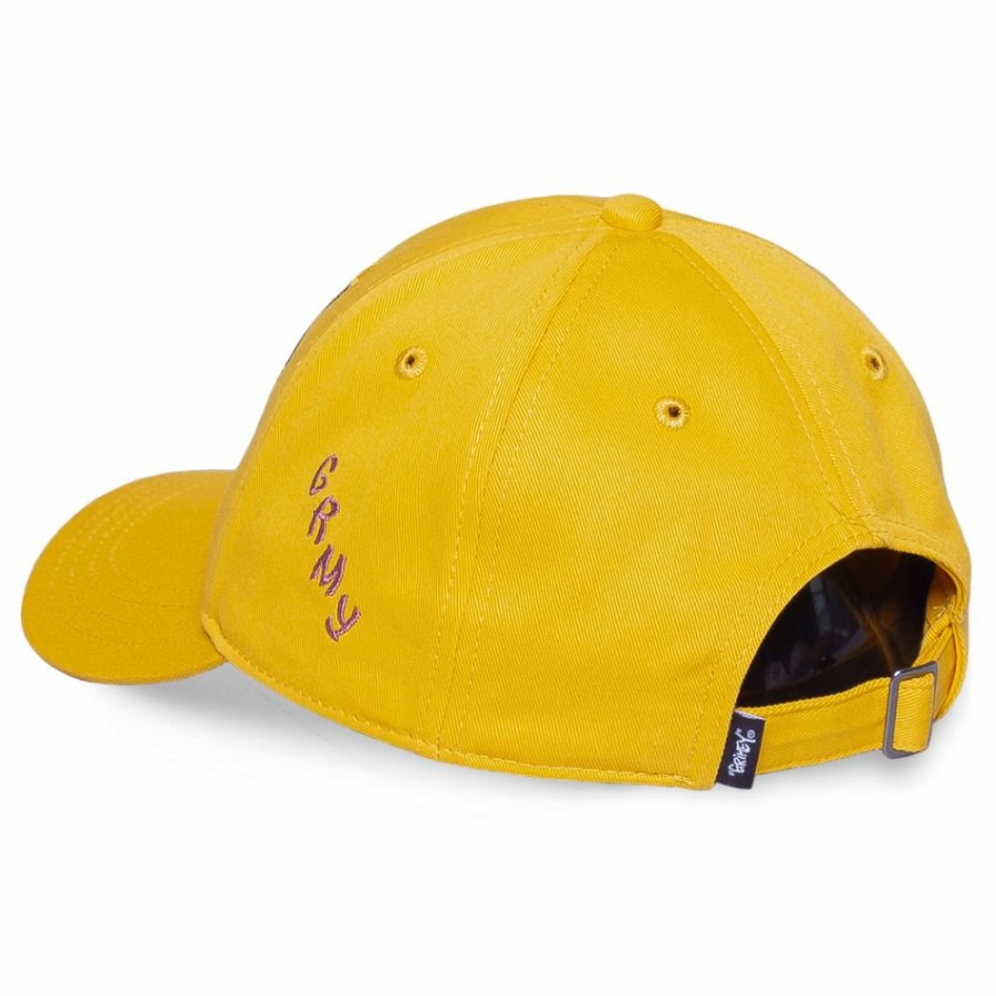 Grimey Head Wear | Grimey "Destroy All Fear" Curved Visor Cap - Yellow - Fall 21