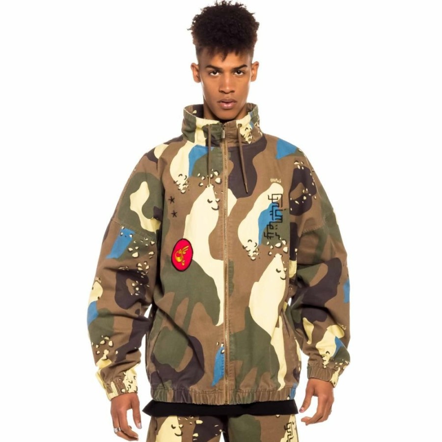 Grimey Jackets | Grimey Glorified Track Jacket - Camo - Spring 22