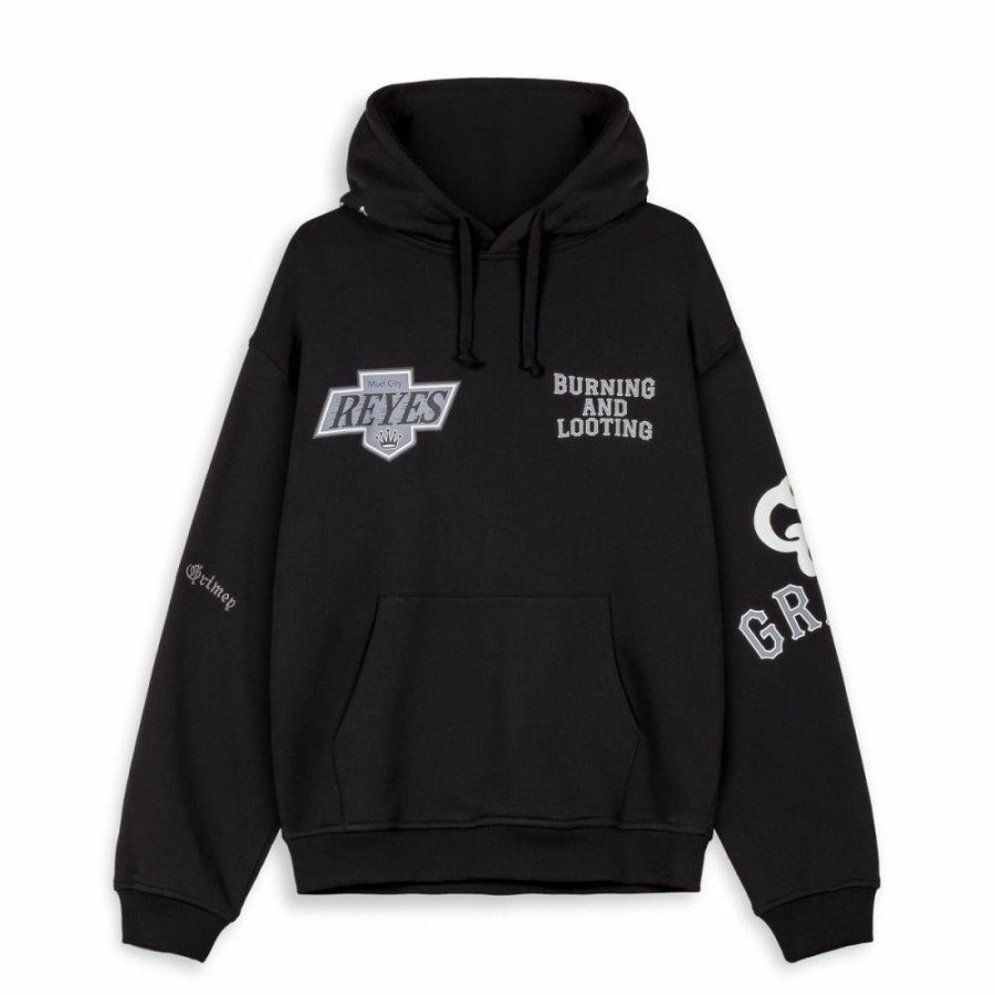 Grimey Ss24 | Sudadera Grimey Causing Panic Vintage Hoodie - Black - Ss24