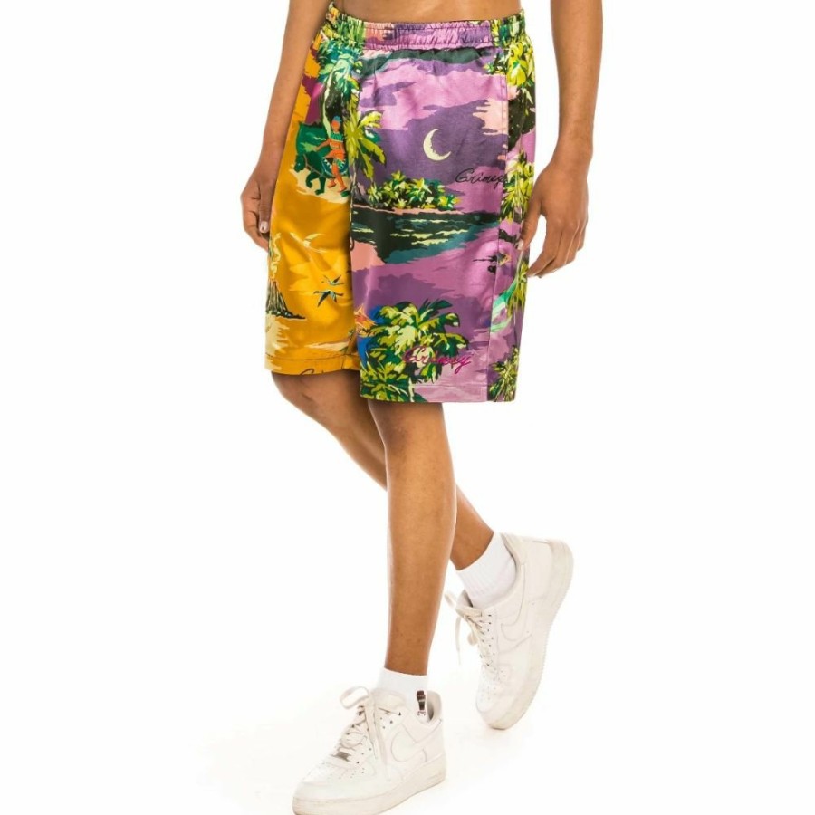 Grimey Shorts | Grimey "Ocean Gateway" Satin Short - Multicolor - Summer 21