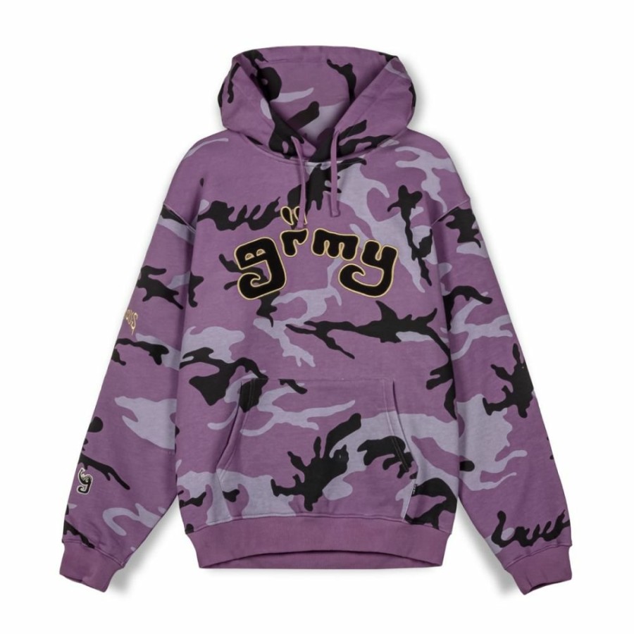 Grimey Sweatshirts | Sudadera Capucha Grimey All Over Print Tusker Temple Vintage - Purple - Fw23