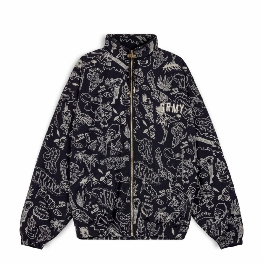 Grimey Jackets | Track Jacket Grimey The Toughest Black - Spring 23