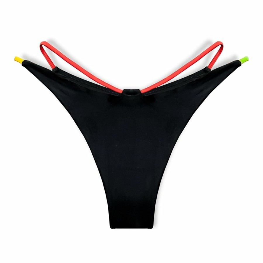 Grimey Swimwear | Bikini Grimey The Toughest Girl Bottom - Black - Spring 23