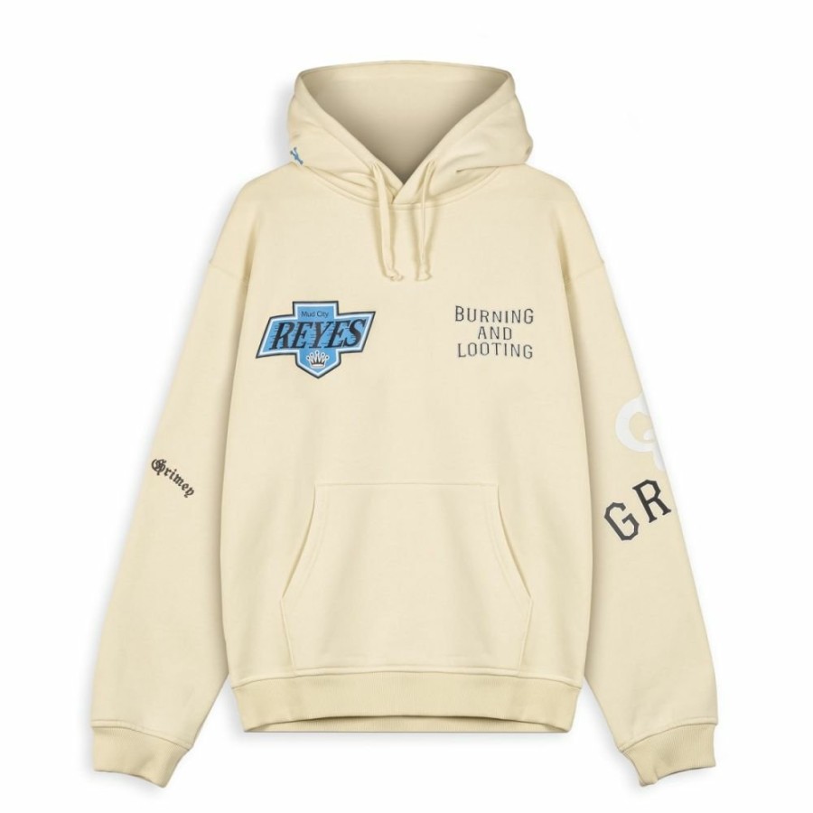 Grimey Ss24 | Sudadera Grimey Causing Panic Vintage - Cream - Ss24