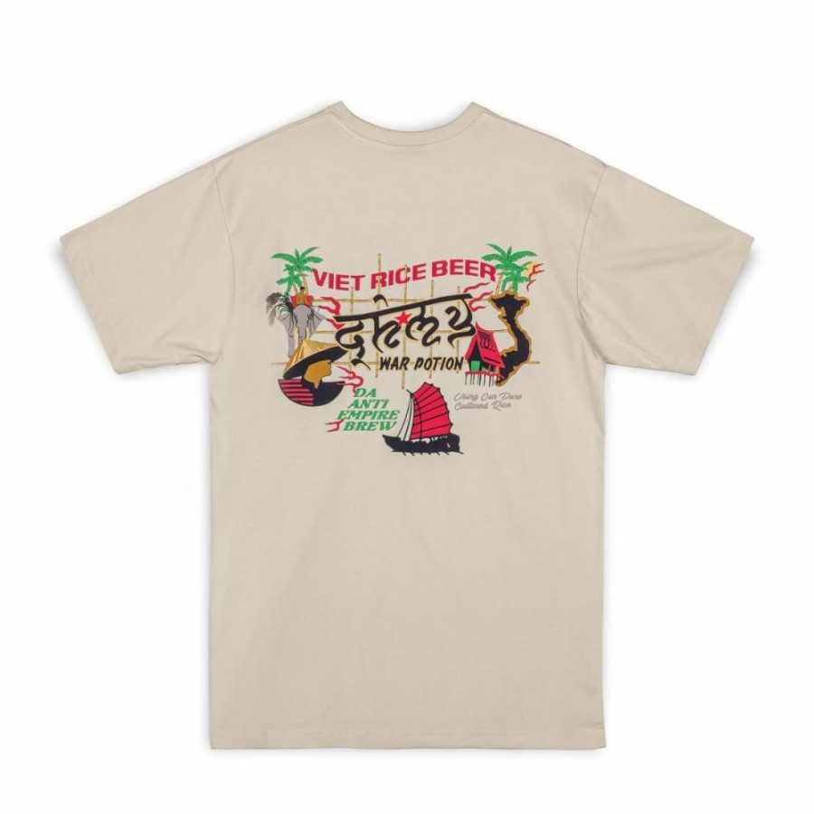 Grimey Organic | Camiseta Grimey Viet Cong Beer Regular - Cream - Summer 23