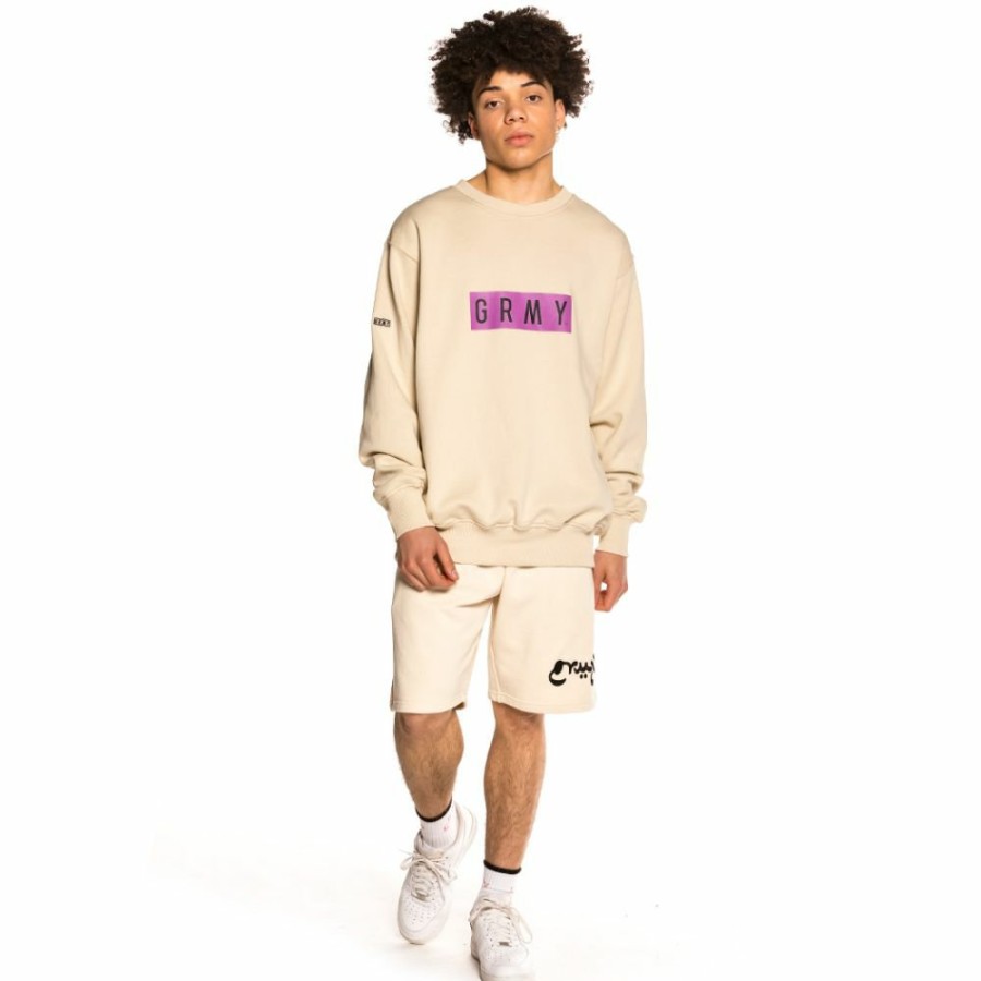 Grimey Outfits | Pack Grimey Shorts "Hope Unseen" + Crewneck "Frenzy" - Sand - Spring 21