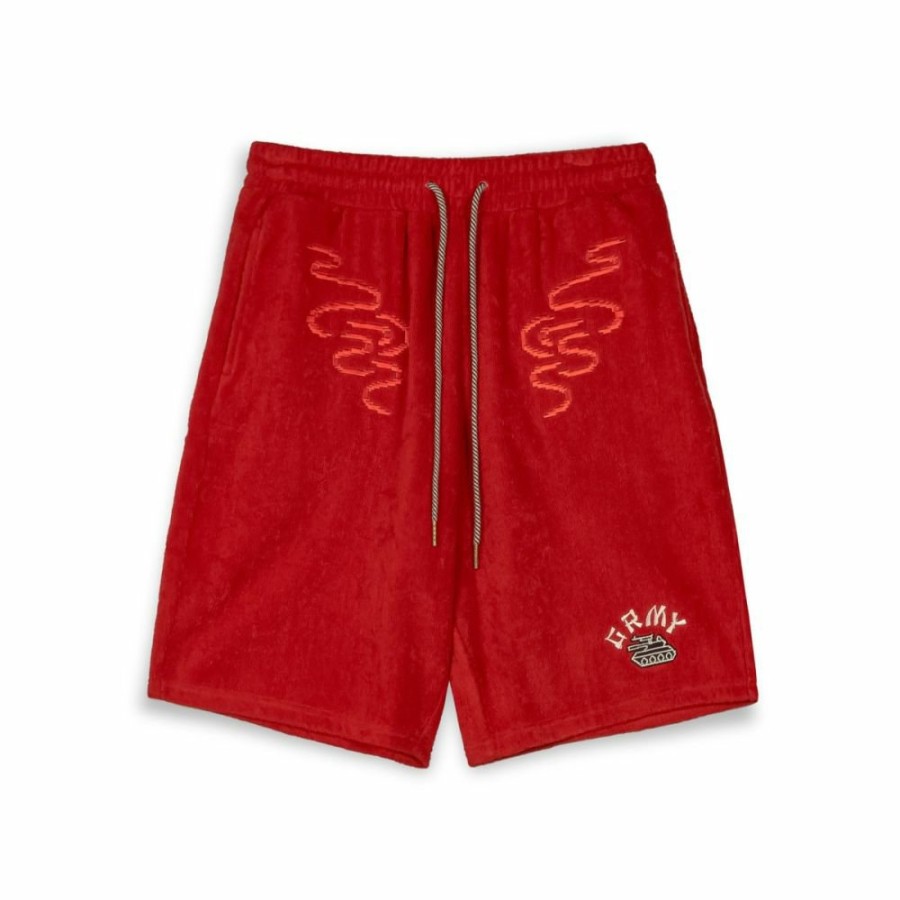 Grimey Shorts | Pantalon Corto Grimey Lucky Dragon Terry Towelling - Red - Ss24