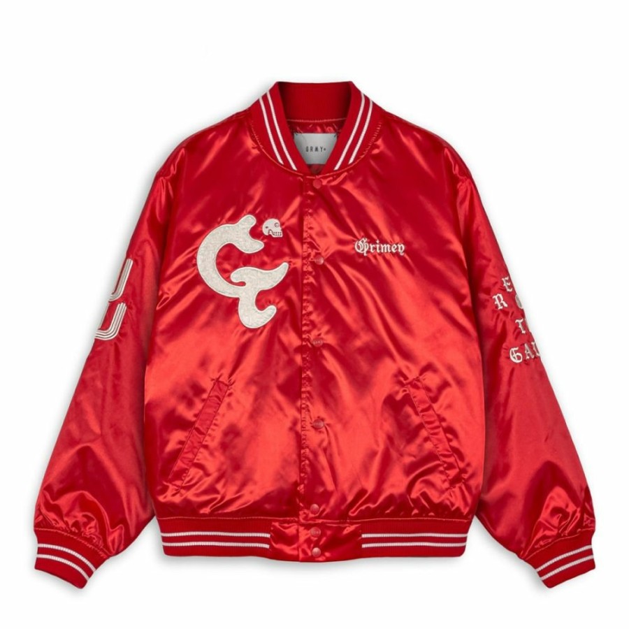 Grimey Jackets | Chaqueta Grimey Causing Panic Satin - Red - Ss24