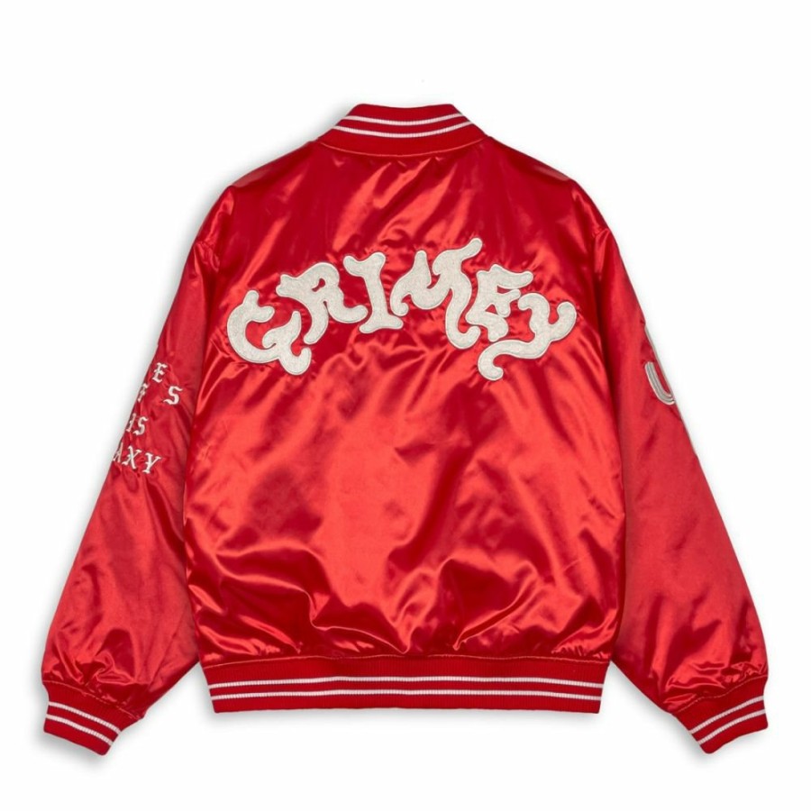 Grimey Jackets | Chaqueta Grimey Causing Panic Satin - Red - Ss24