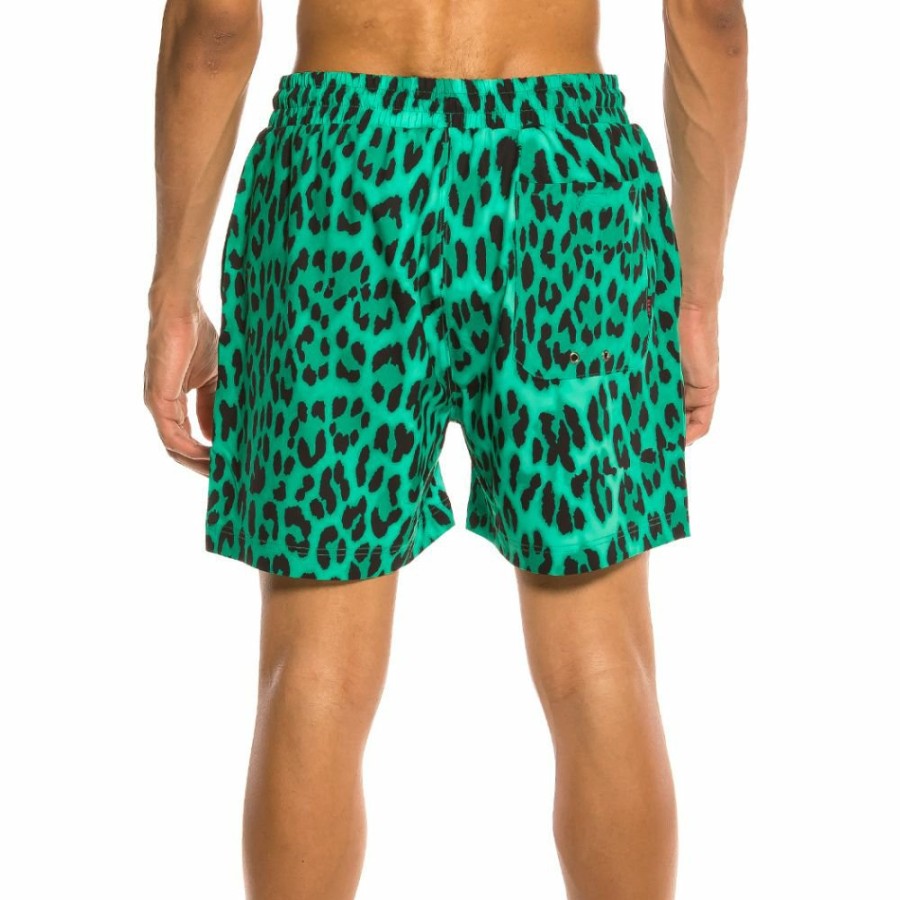 Grimey Swimwear | Grimey Yanga Swimming Shorts Leopard Ss20 Green