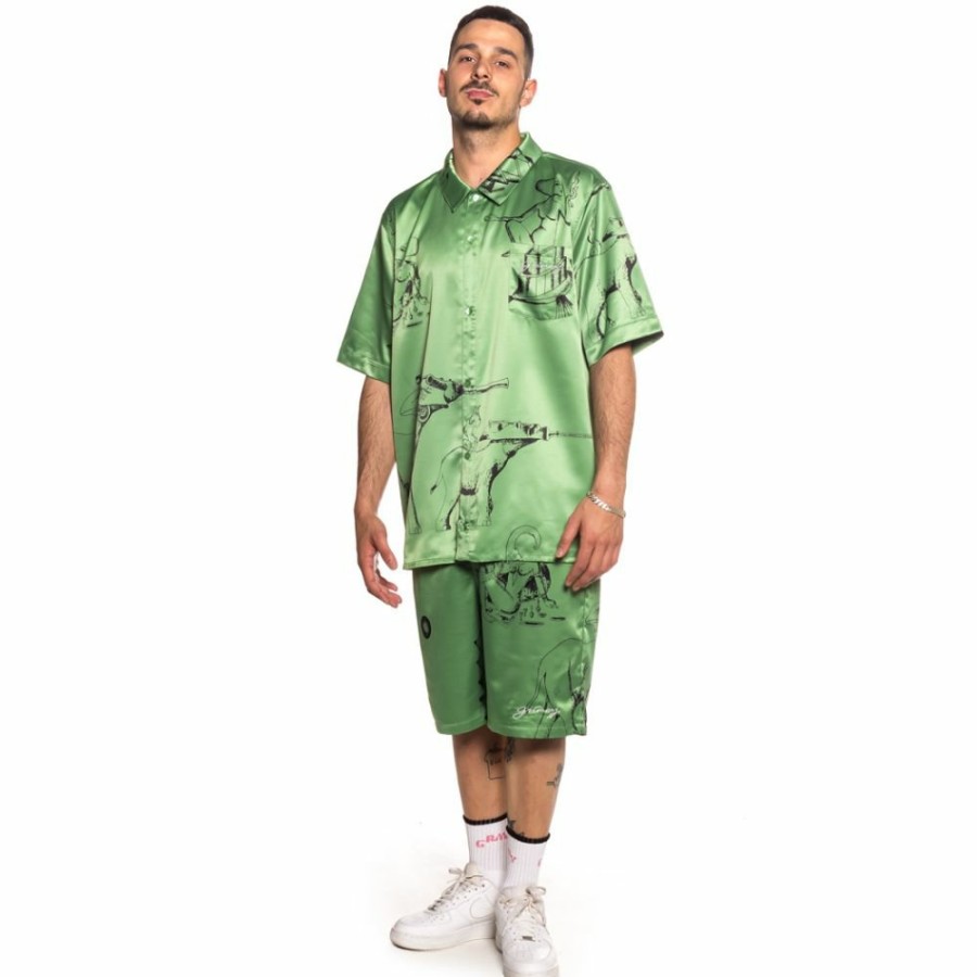 Grimey Outfits | Pack Grimey Shorts + Shirt "Hope Unseen Vimana" - Green - Summer 21