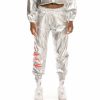 Grimey Pants & Leggins | Grimey Planete Noir Girl Track Pants Fw19 Silver