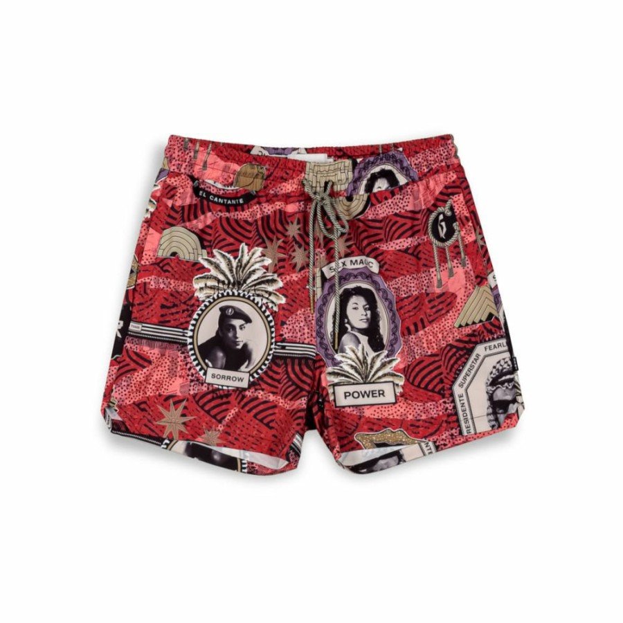 Grimey Swimwear | Banador Grimey Supastar - Red - Ss24