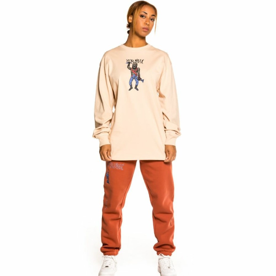 Grimey Women Outfits | Pack Grimey Pant + Ls Tee "Jazz Thing" - Ochre/Cream - Fall 21