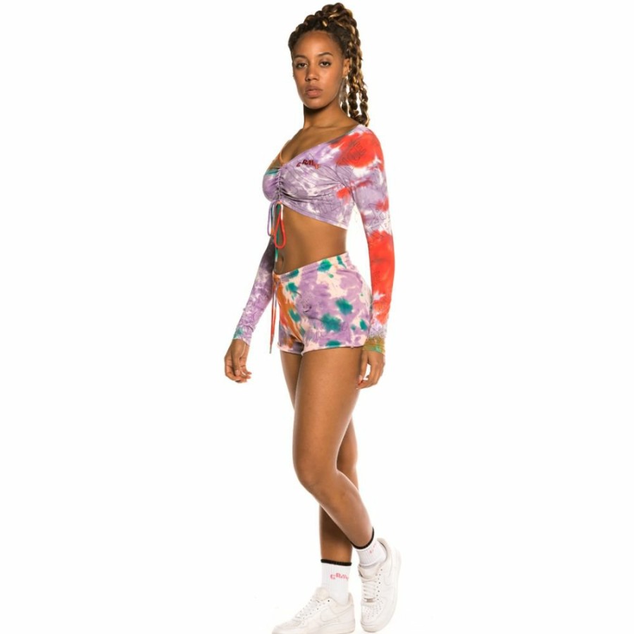 Grimey Tees & Tops | Grimey Liveution Long Sleeve Crop Tee Tie Dye - Spring 21