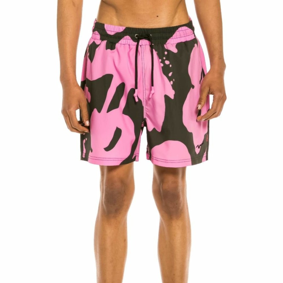 Grimey Swimwear | Grimey "Trespass" Swimming Short - Pink - Summer 22