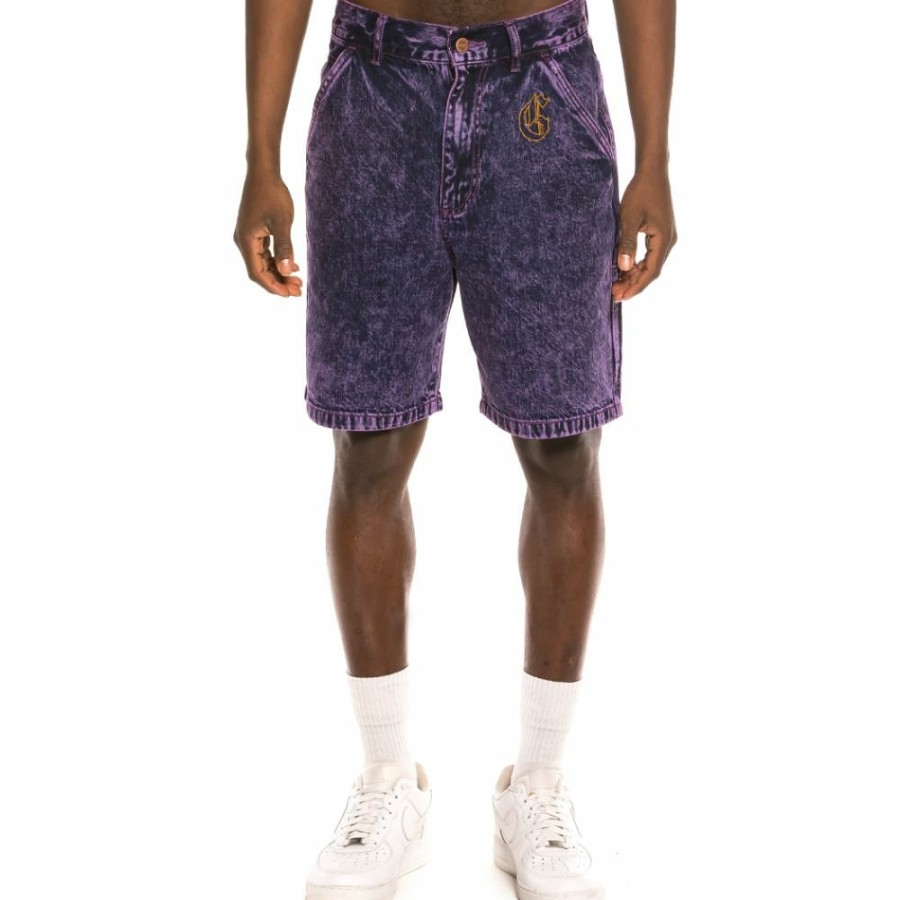 Grimey Shorts | Grimey "Liveution" Denim Short Purple - Spring 21