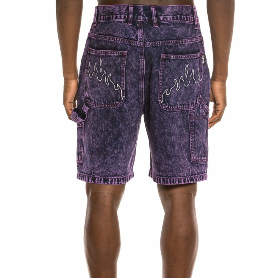 Grimey Shorts | Grimey "Liveution" Denim Short Purple - Spring 21