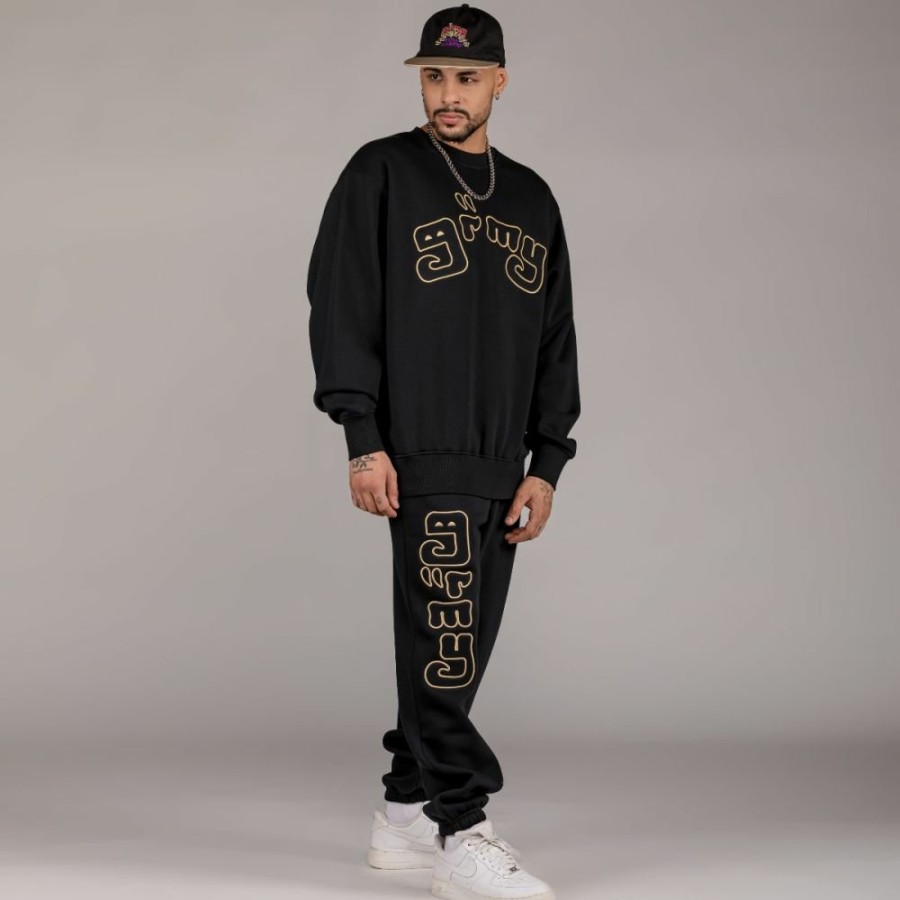 Grimey Outfits | Pack Grimey Pant + Sweatshirt "Lust Mantra" - Black - Fall 22