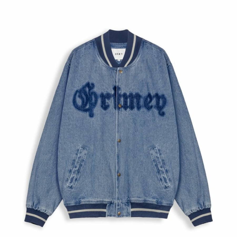 Grimey Jackets | Chaqueta Baseball Grimey Causing Panic Denim - Blue - Ss24